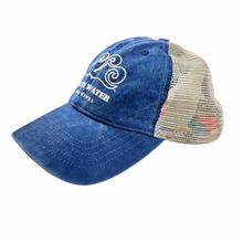 Load image into Gallery viewer, Live by Water Make Waves Ponytail Baseball Cap