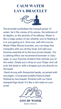 Load image into Gallery viewer, Live by Water Make Waves - Calm Water Lava Bead Bracelet