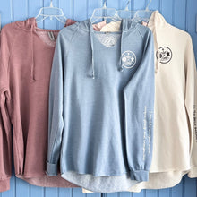 Load image into Gallery viewer, Crest Wave Wash Pullover Hoodie OCEAN-Your choice of sayings