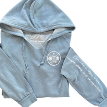 Load image into Gallery viewer, Crest Wave Wash Pullover Hoodie OCEAN-Your choice of sayings