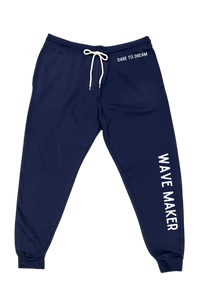 Wave Maker - Navy Joggers with choice of saying