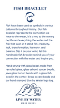 Load image into Gallery viewer, Fish Bracelet with Recycled Glass Beads