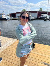 Load image into Gallery viewer, Crest Zip-up Hoodie GREEN SAGE - your choice of saying