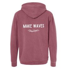 Load image into Gallery viewer, Make Waves -  Pigment Dyed Hoodie-Comes in 4 Colors