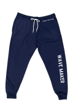 Load image into Gallery viewer, Wave Maker - Navy Joggers with choice of saying
