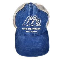 Load image into Gallery viewer, Live by Water Make Waves Ponytail Baseball Cap
