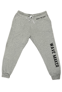 Wave Maker-Heather Joggers with choice of saying