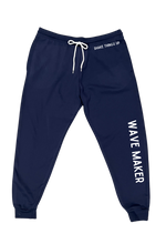 Load image into Gallery viewer, Wave Maker - Navy Joggers with choice of saying