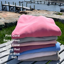 Load image into Gallery viewer, Crest Sweatshirt Unisex SOFT CORAL - your choice of sayings
