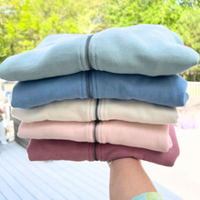 Load image into Gallery viewer, Crest Zip Hoodie BEACHY RED - your choice of saying