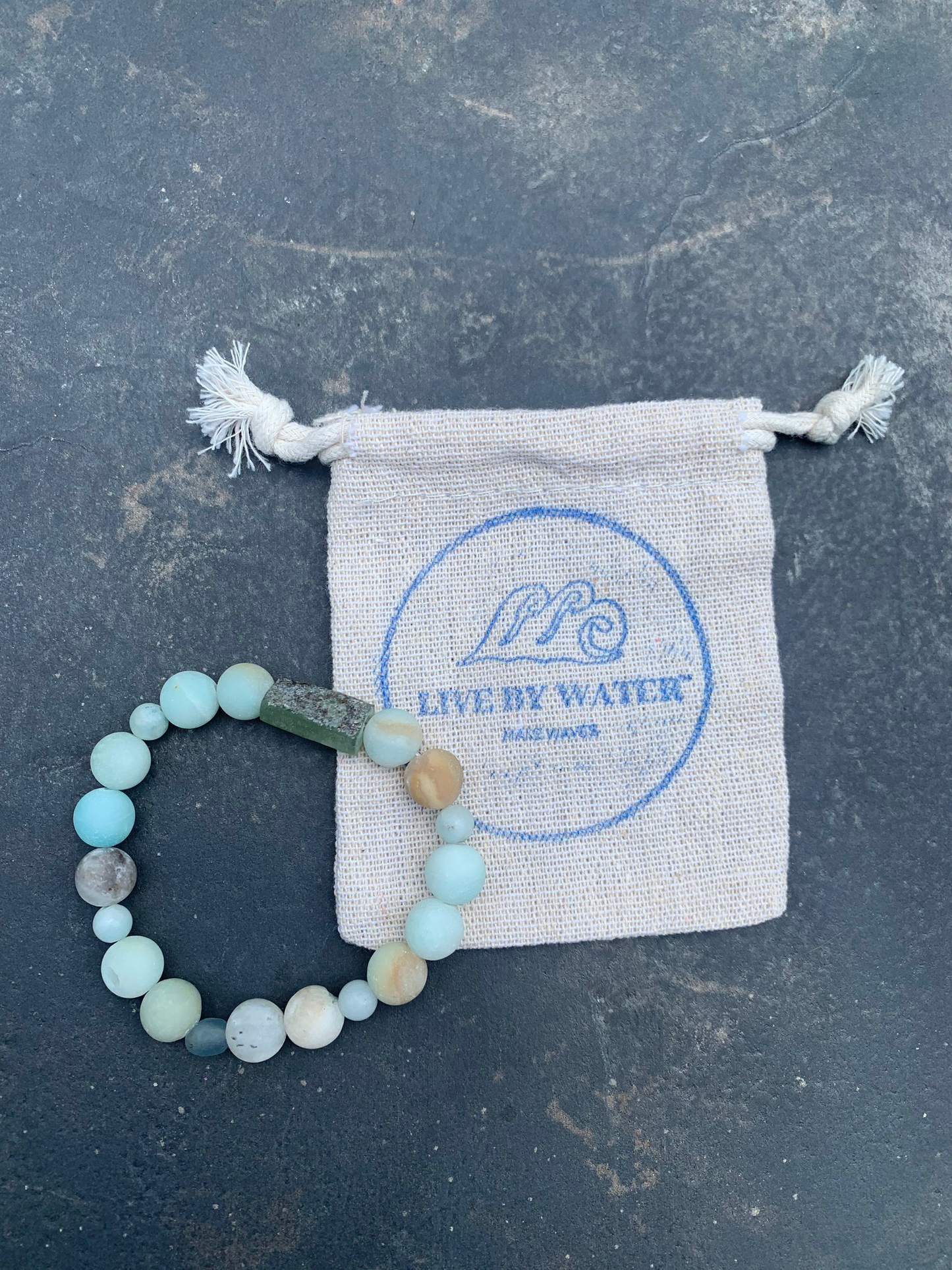Live by Water Make Waves - Shades of Water Bracelet