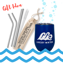 Load image into Gallery viewer, Wine Tumbler & Reusable Straw Set Gift Package
