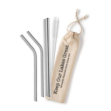 Load image into Gallery viewer, Reusable Straws-Keep our Lakes Great