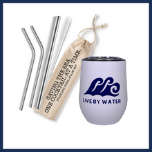 Load image into Gallery viewer, Wine Tumbler & Reusable Straw Set Gift Package