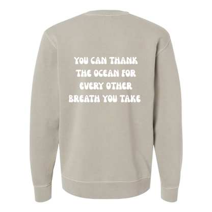 Create Awareness Crewneck-Thank the Ocean