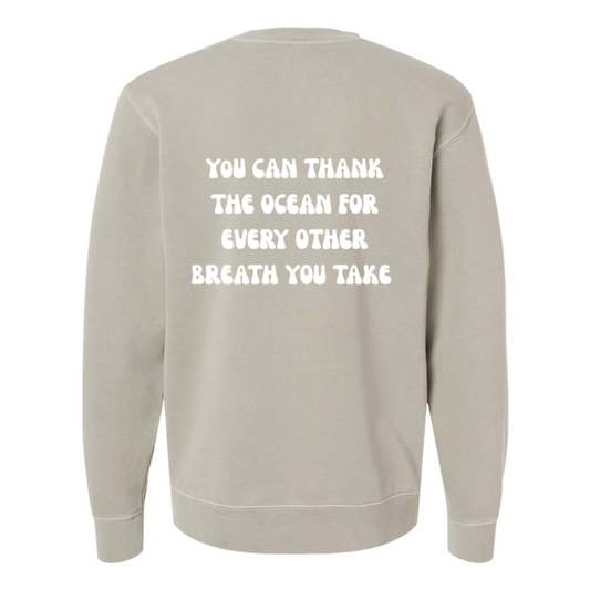 Create Awareness Crewneck-Thank the Ocean