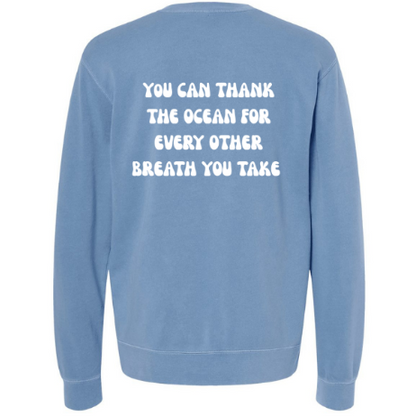 Create Awareness Crewneck-Thank the Ocean