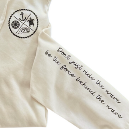 Crest Wave Wash Pullover Hoodie SALT - Your choice of sayings