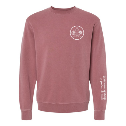 Crest Sweatshirt Unisex BEACHY RED-Your choice of sayings