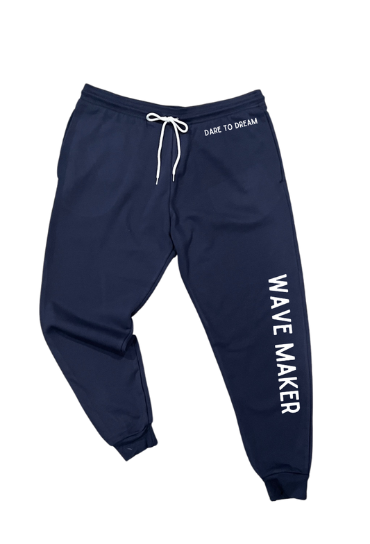 Wave Maker - Navy Joggers with choice of saying