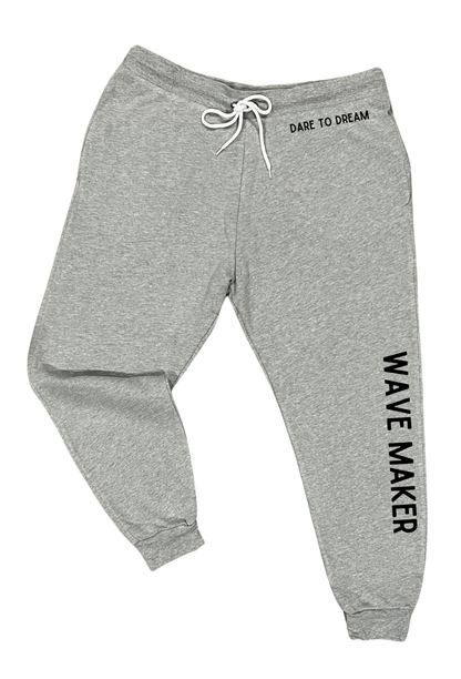 Wave Maker-Heather Joggers with choice of saying