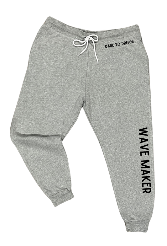 Wave Maker-Heather Joggers with choice of saying