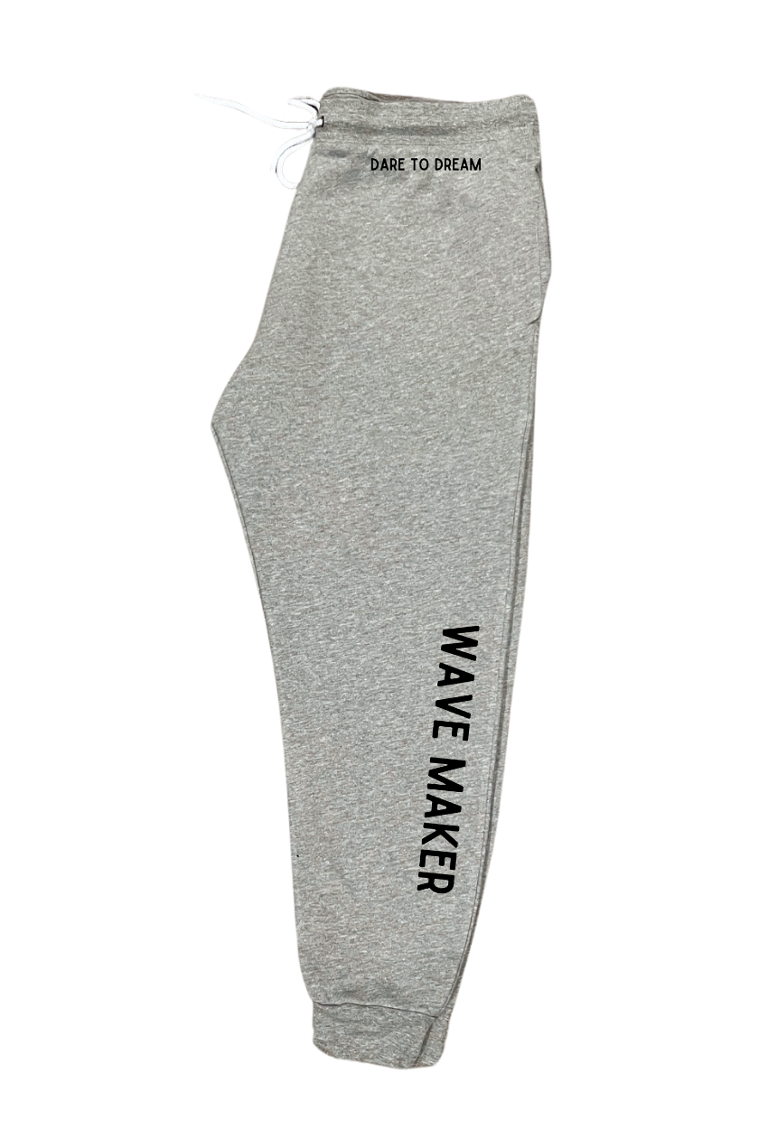 Wave Maker-Heather Joggers with choice of saying