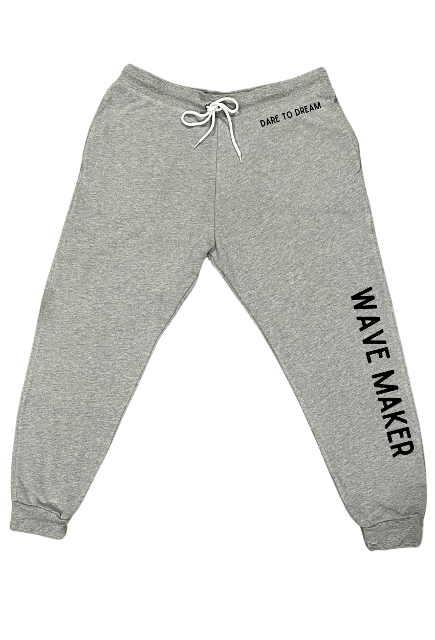 Wave Maker-Heather Joggers with choice of saying