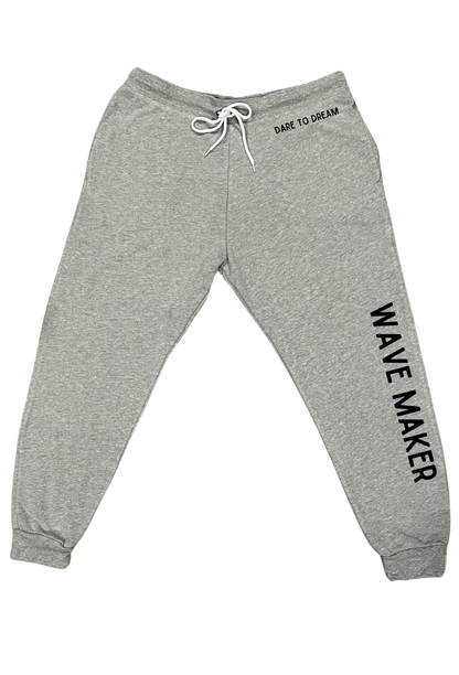 Wave Maker-Heather Joggers with choice of saying