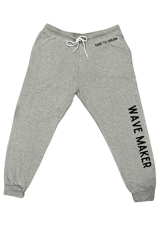 Wave Maker-Heather Joggers with choice of saying