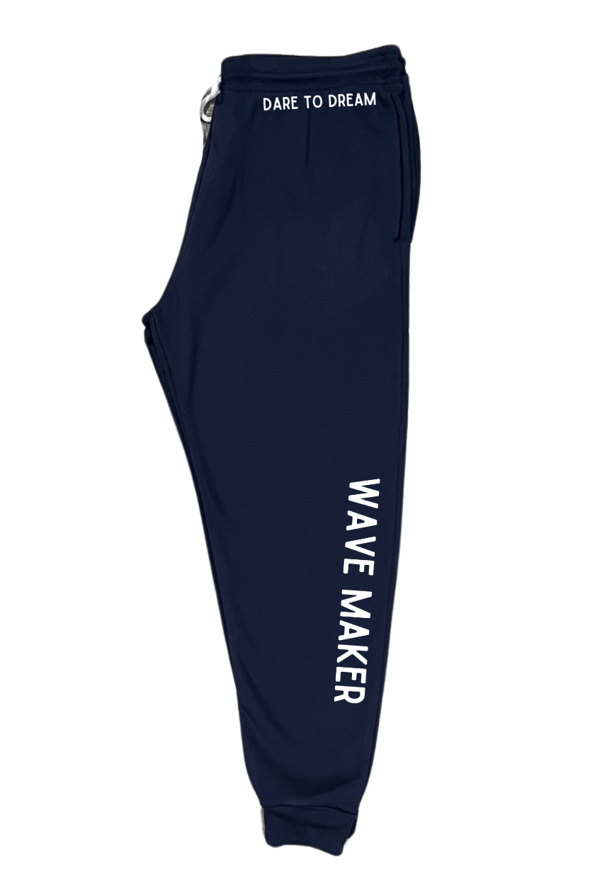 Wave Maker - Navy Joggers with choice of saying
