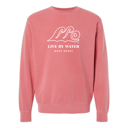 Live by Water Make Waves Logo Crewneck-5 Colors