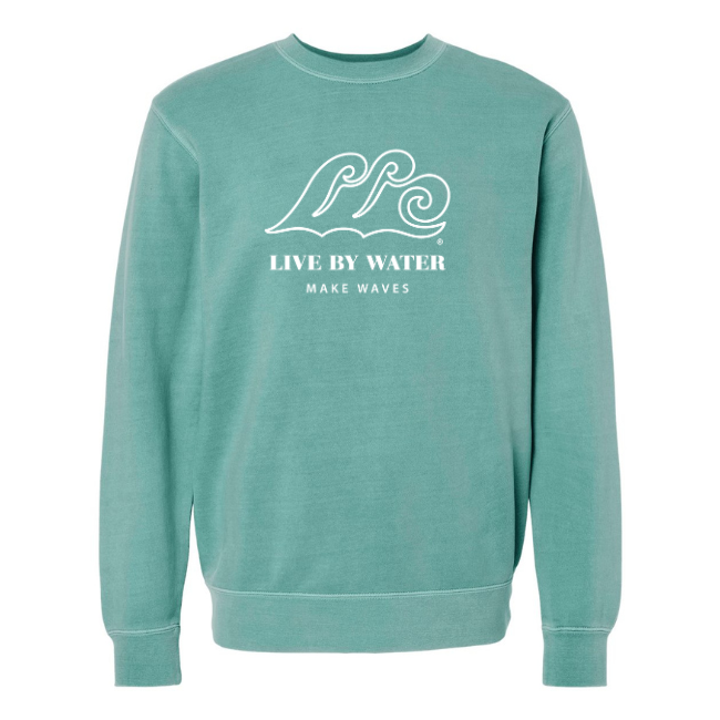 Live by Water Make Waves Logo Crewneck-5 Colors