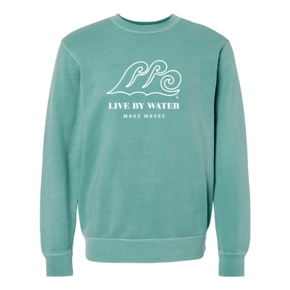 Live by Water Make Waves Logo Crewneck-5 Colors