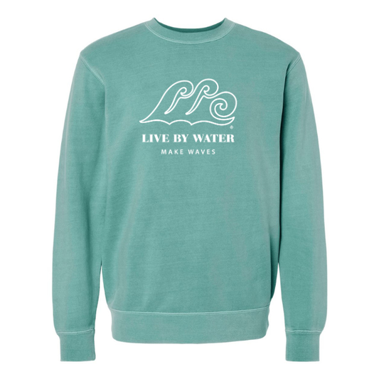 Live by Water Make Waves Logo Crewneck-5 Colors