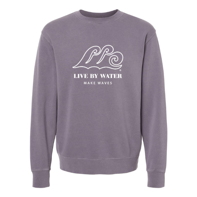 Live by Water Make Waves Logo Crewneck-5 Colors