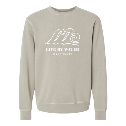Live by Water Make Waves Logo Crewneck-5 Colors
