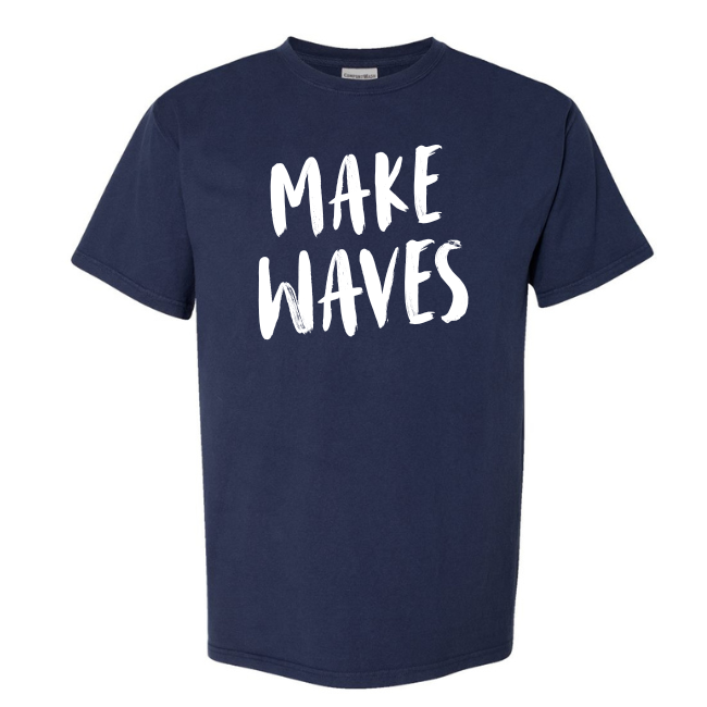 MAKE WAVES -Navy Tee