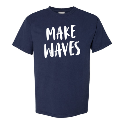 MAKE WAVES -Navy Tee