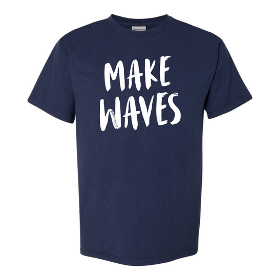 MAKE WAVES -Navy Tee