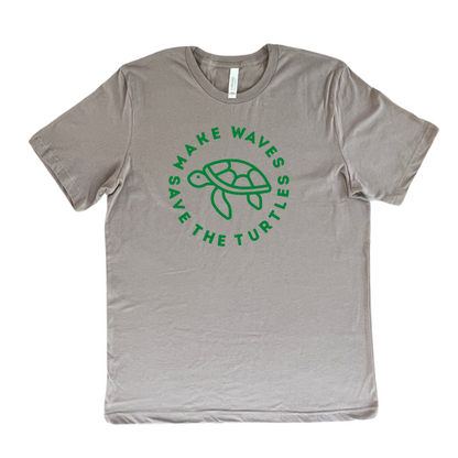 Original "Kelsey" Save the Turtles, Make Waves-Unisex T-Comes in 4 Colors