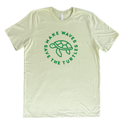 Original "Kelsey" Save the Turtles, Make Waves-Unisex T-Comes in 4 Colors