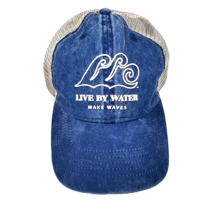 Live by Water Make Waves Ponytail Baseball Cap