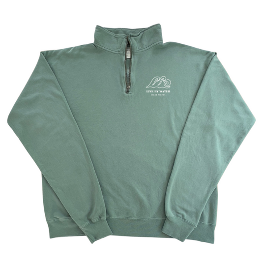 Live by Water Logo-Quarter-zip Sweatshirt-Comes in 3 Colors