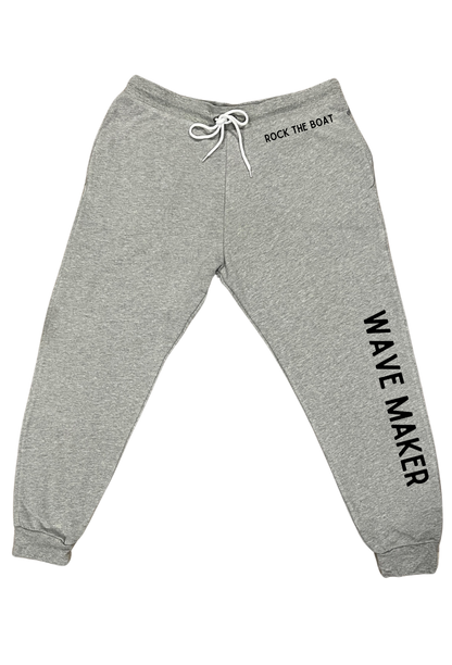 Wave Maker-Heather Joggers with choice of saying