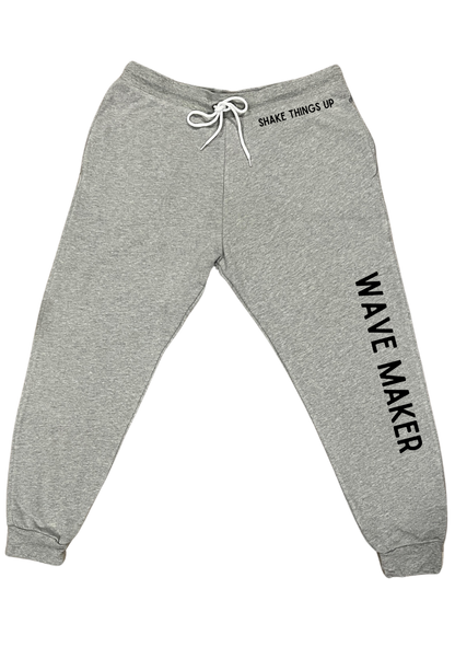 Wave Maker-Heather Joggers with choice of saying