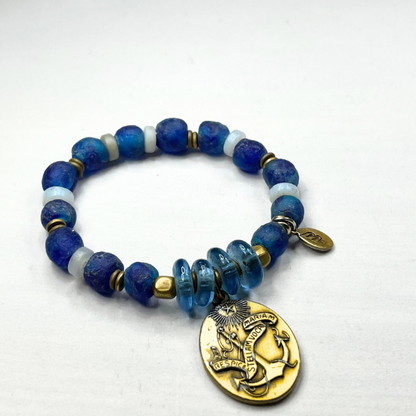Stella Maris Bracelet-Made with Recycled Beads