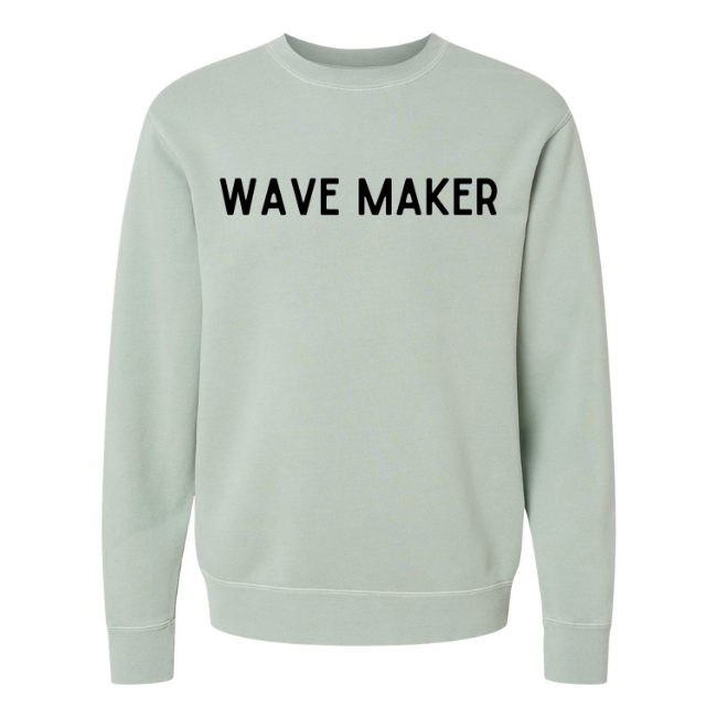 Wave Maker Sweatshirt GREEN SAGE-Unisex