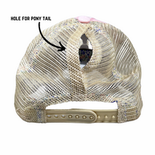 Load image into Gallery viewer, Live by Water Make Waves Ponytail Baseball Cap
