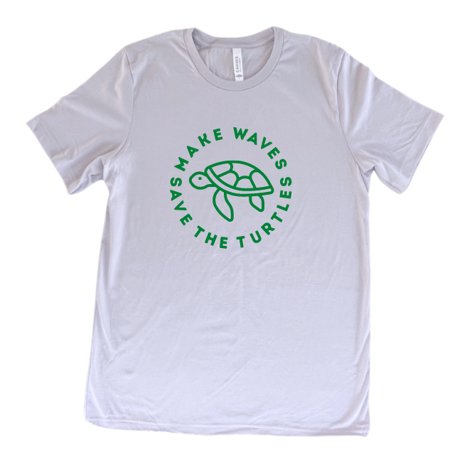Original "Kelsey" Save the Turtles, Make Waves-Unisex T-Comes in 4 Colors